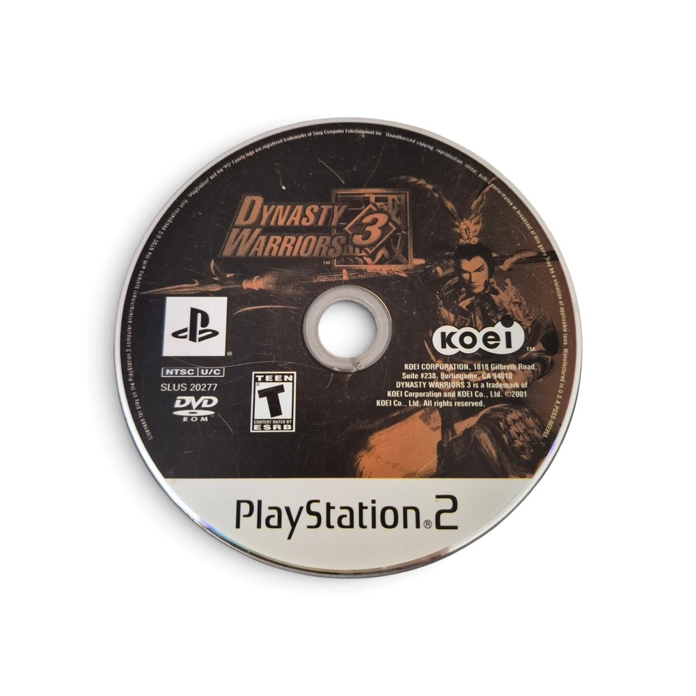 Koei Dynasty Warriors 3 Video Game PS2 NTSC Black/Silver